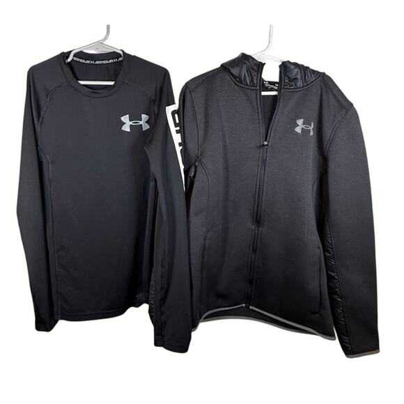 Under Armour Other - Under ArmourJacket/Shirt Lot Boys Medium Black Long Sleeve